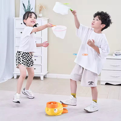 Foot Powered Flying Disc Launcher with Fun Reflex Training and Safe Durable Design for Ages 3+