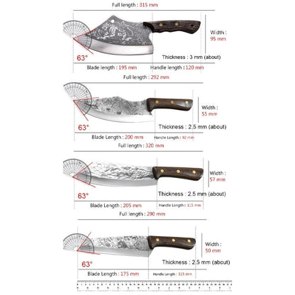 Forged Butcher Knife for Meat Bone Vegetables
