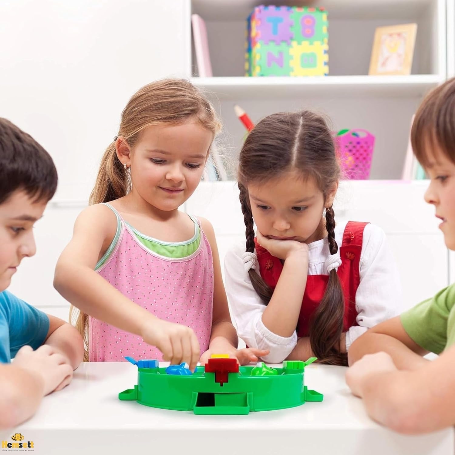 Frog Eating Bean Board Game with Interactive Play, Skill Development, Safe for Kids 3+