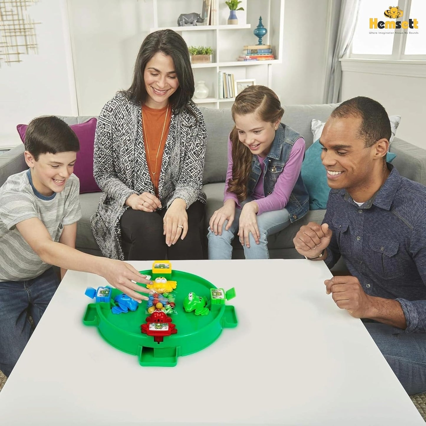 Frog Eating Bean Board Game with Interactive Play, Skill Development, Safe for Kids 3+