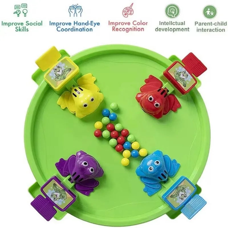 Frog Eating Bean Board Game with Interactive Play, Skill Development, Safe for Kids 3+