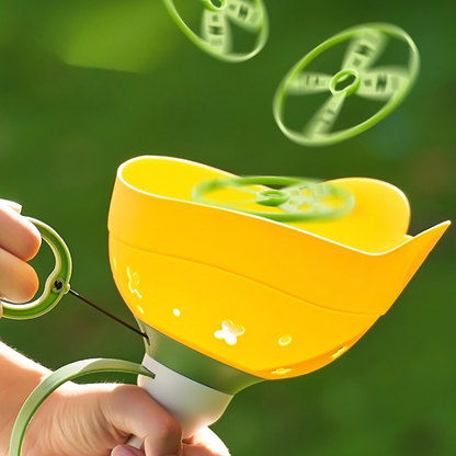 Frog Pull String Flying Disc Launcher Toy, Outdoor Throw & Catch Game,  Safe for Ages 3+