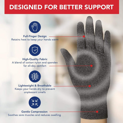 Full-Finger Arthritis Compression Gloves for Enhanced Joint Support