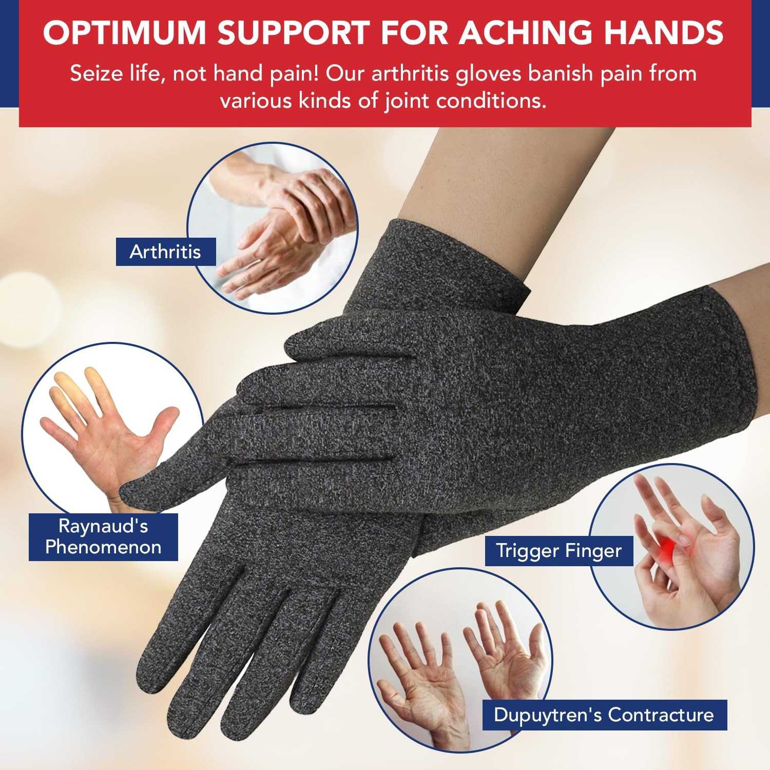Full-Finger Arthritis Compression Gloves for Enhanced Joint Support