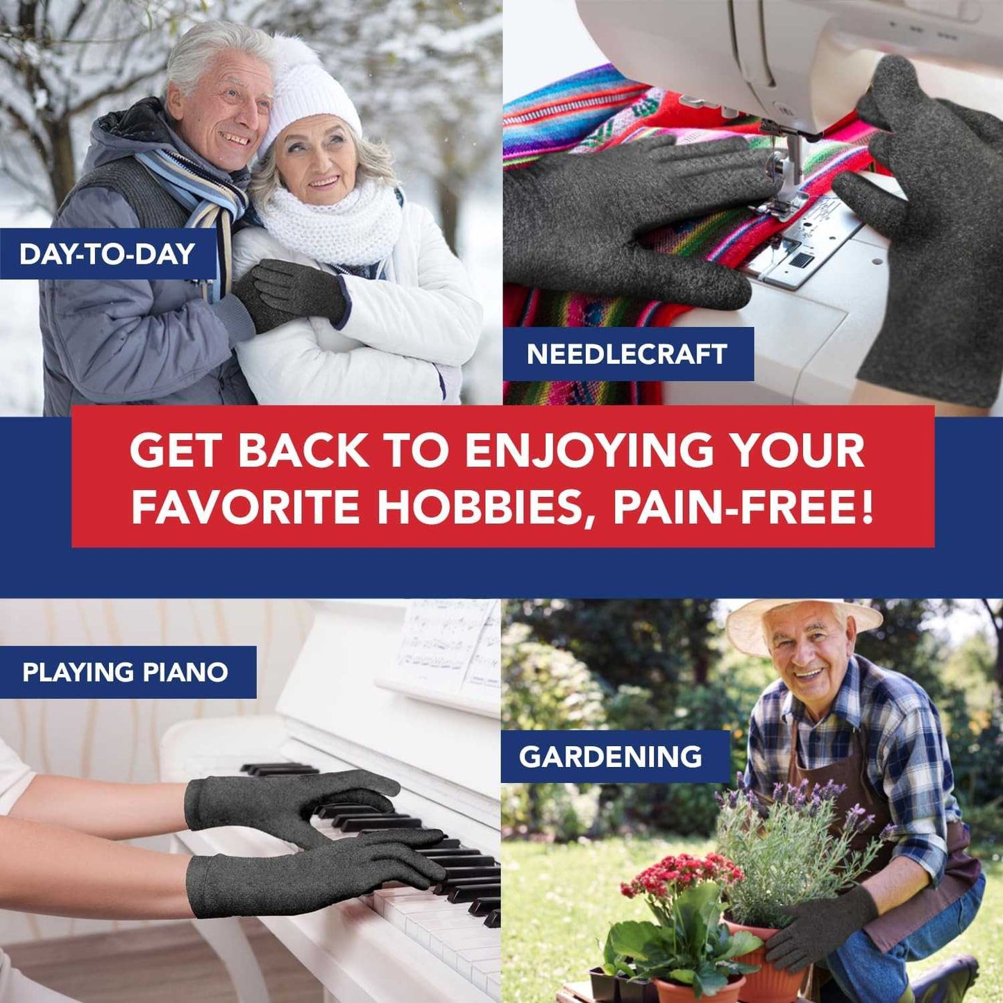 Full-Finger Arthritis Compression Gloves for Enhanced Joint Support