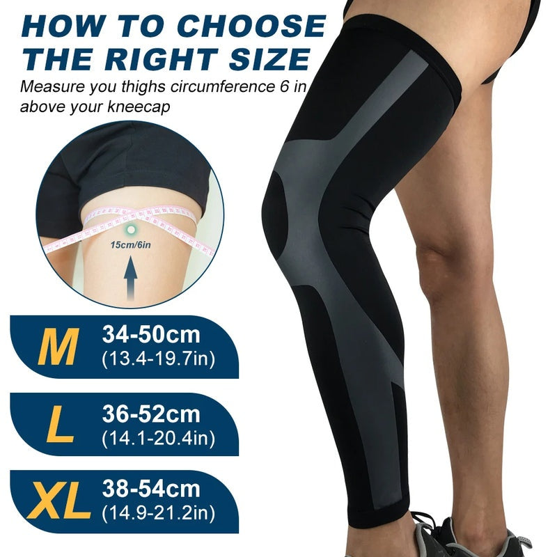 Full Leg Compression Sleeve for Sports Support and Recovery