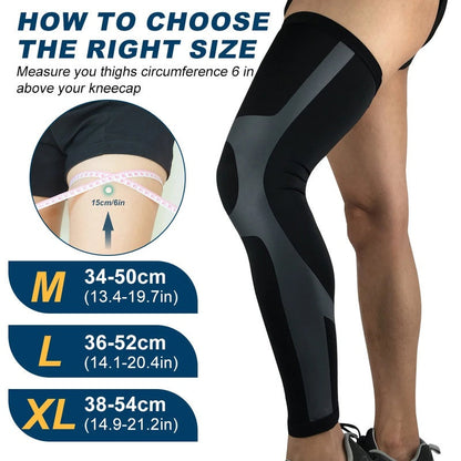 Full Leg Compression Sleeve for Sports Support and Recovery