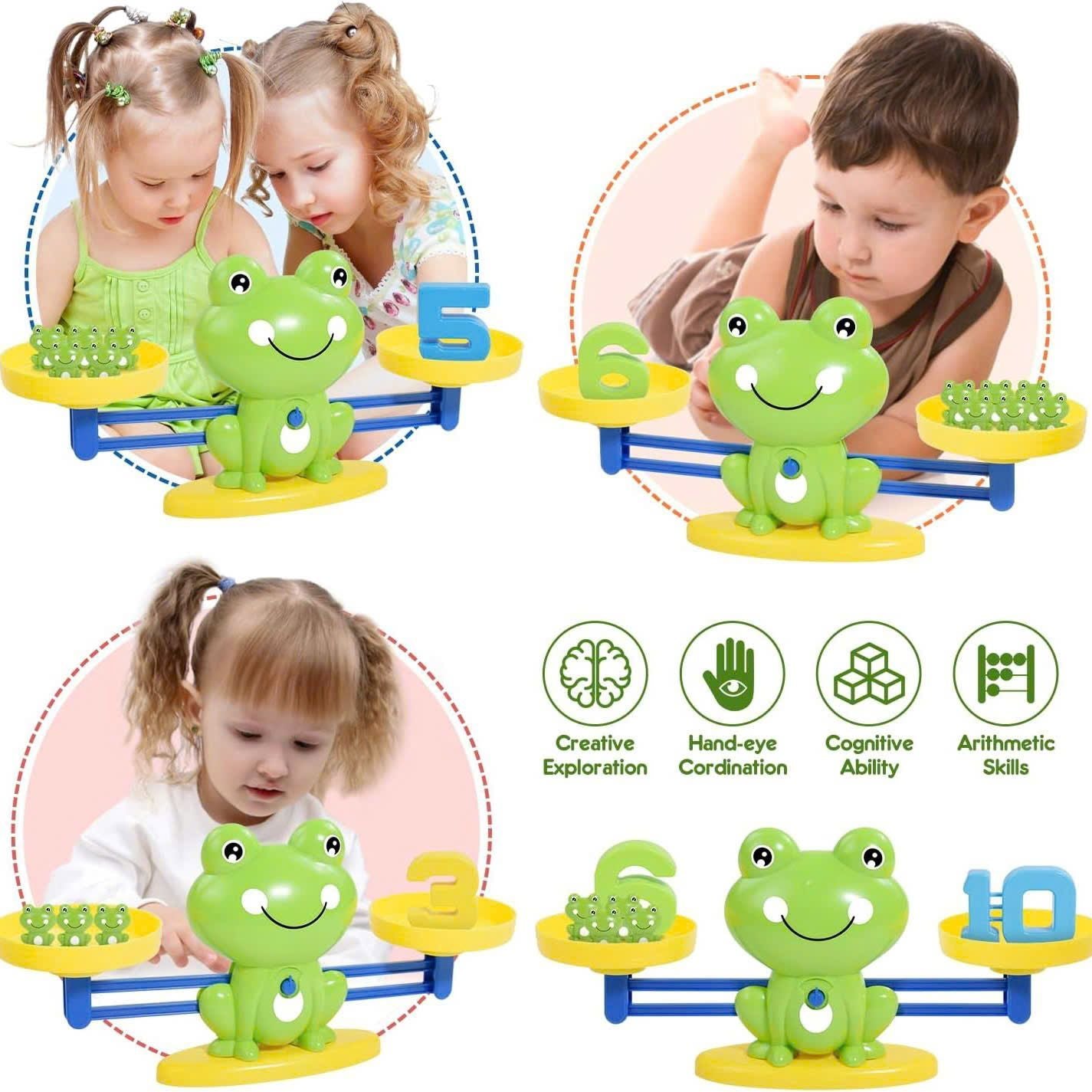 Fun & Educational Frog Balance Math Toy – Montessori Learning Game for Early Math Skills
