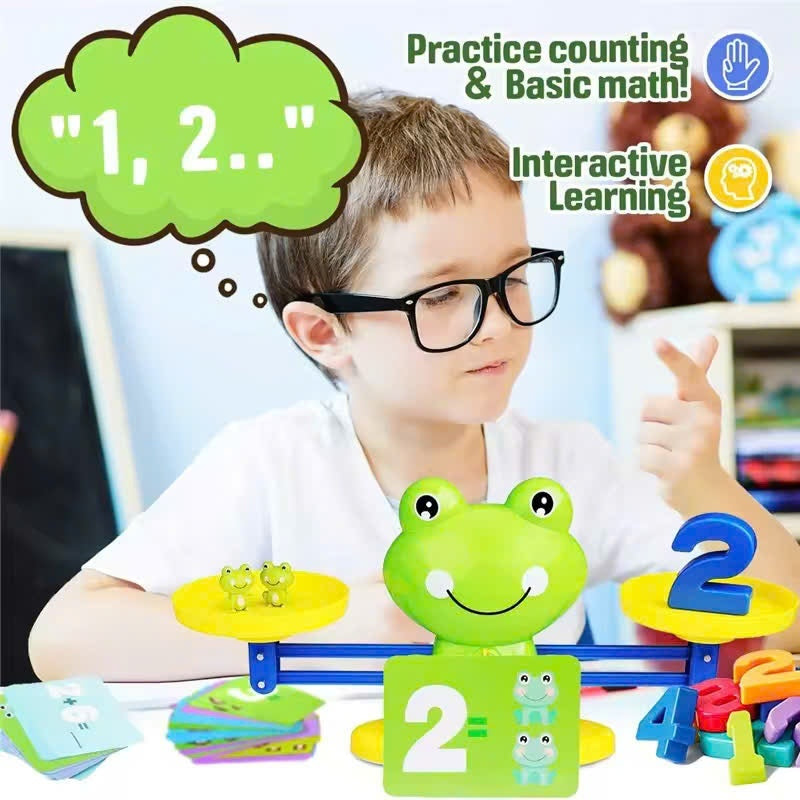Fun & Educational Frog Balance Math Toy – Montessori Learning Game for Early Math Skills