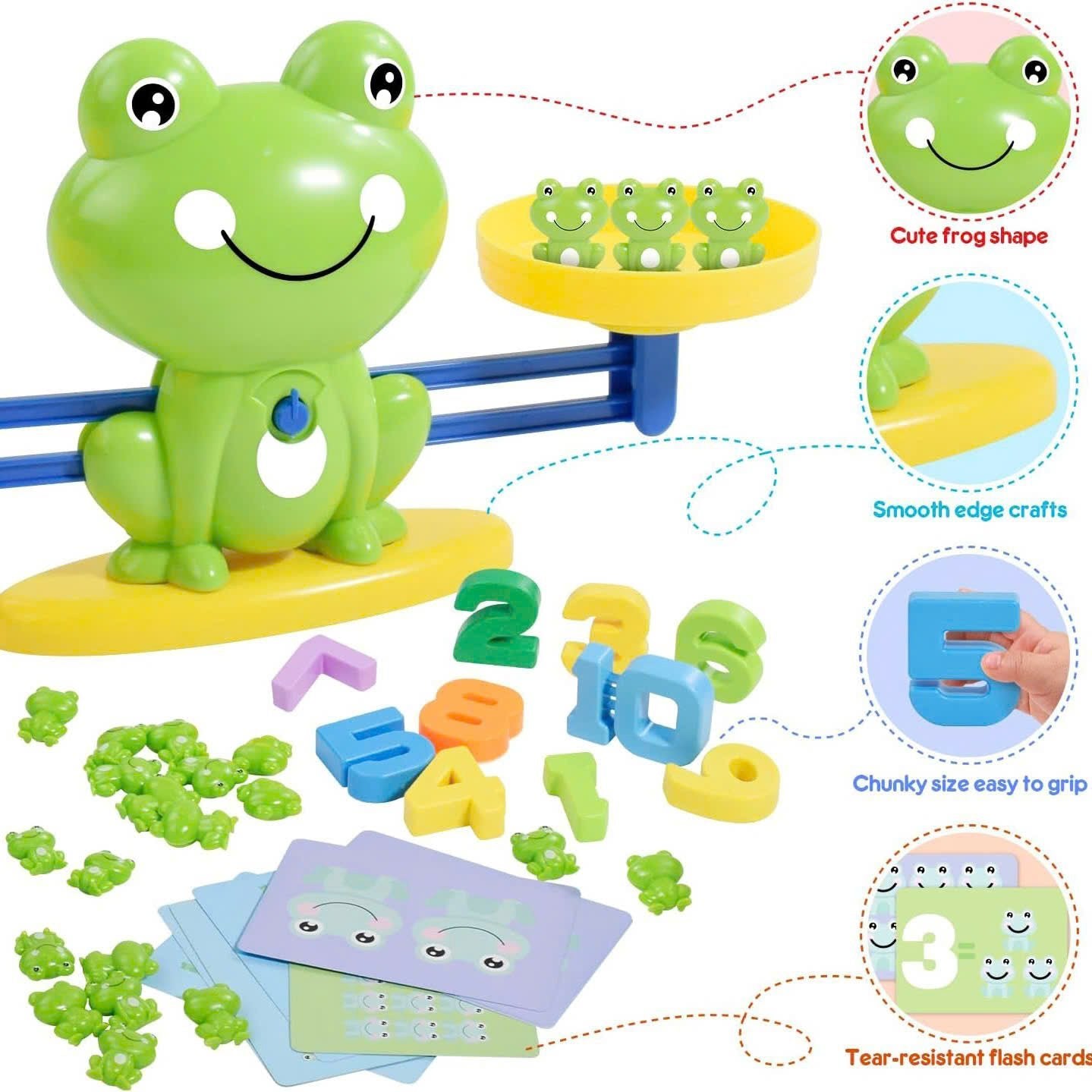 Fun & Educational Frog Balance Math Toy – Montessori Learning Game for Early Math Skills