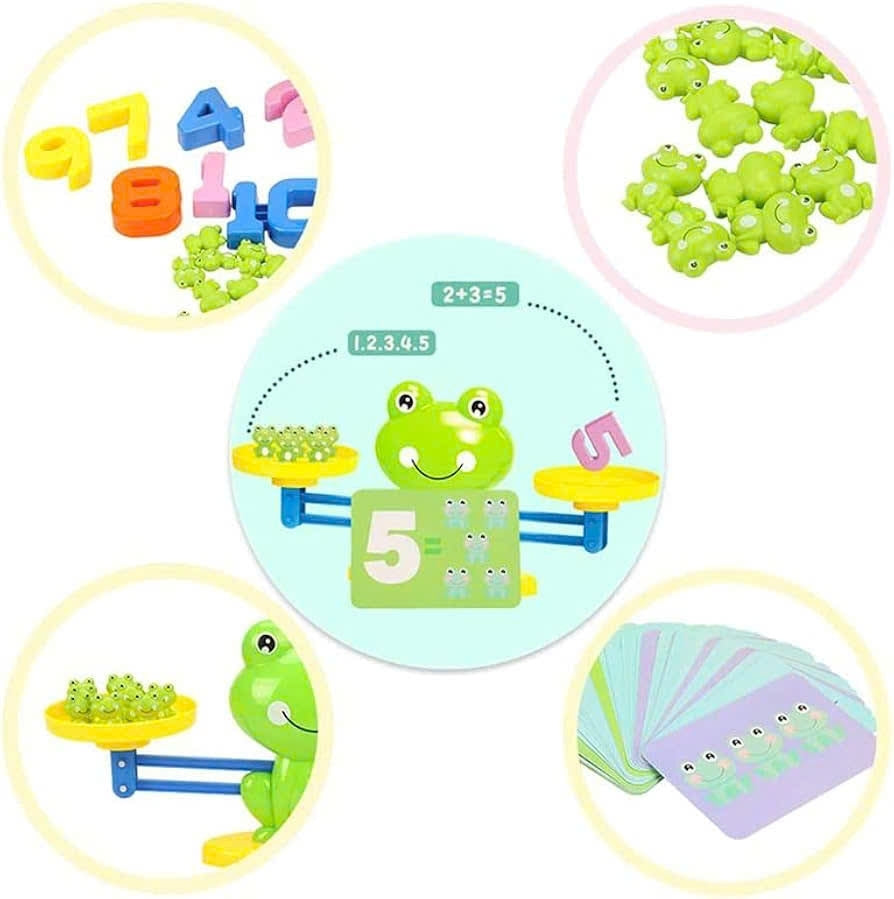 Fun & Educational Frog Balance Math Toy – Montessori Learning Game for Early Math Skills