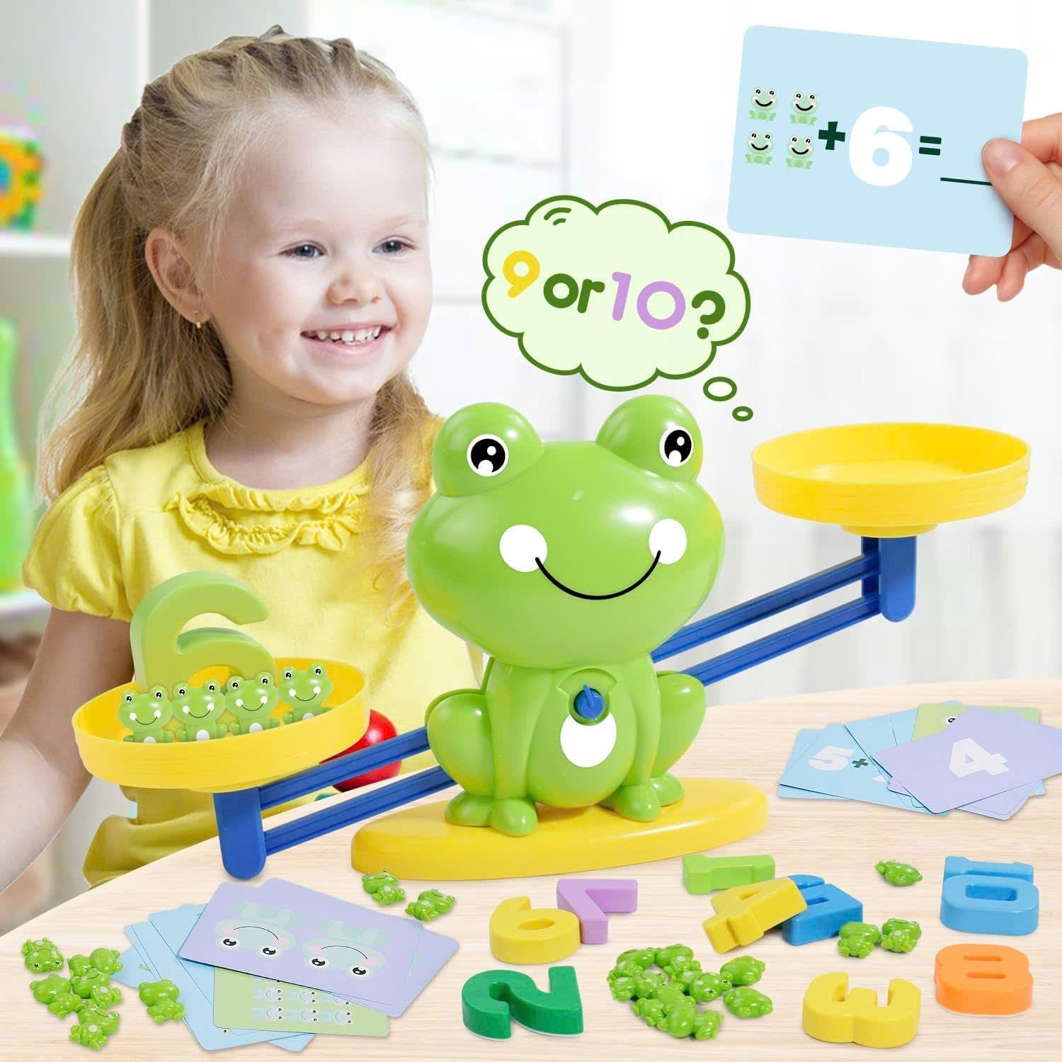 Fun & Educational Frog Balance Math Toy – Montessori Learning Game for Early Math Skills
