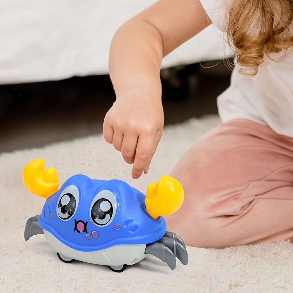 Fun Moving Crab Toy for Active Play, Double Loop Running, Crawling Game, Safe for 6 Months+