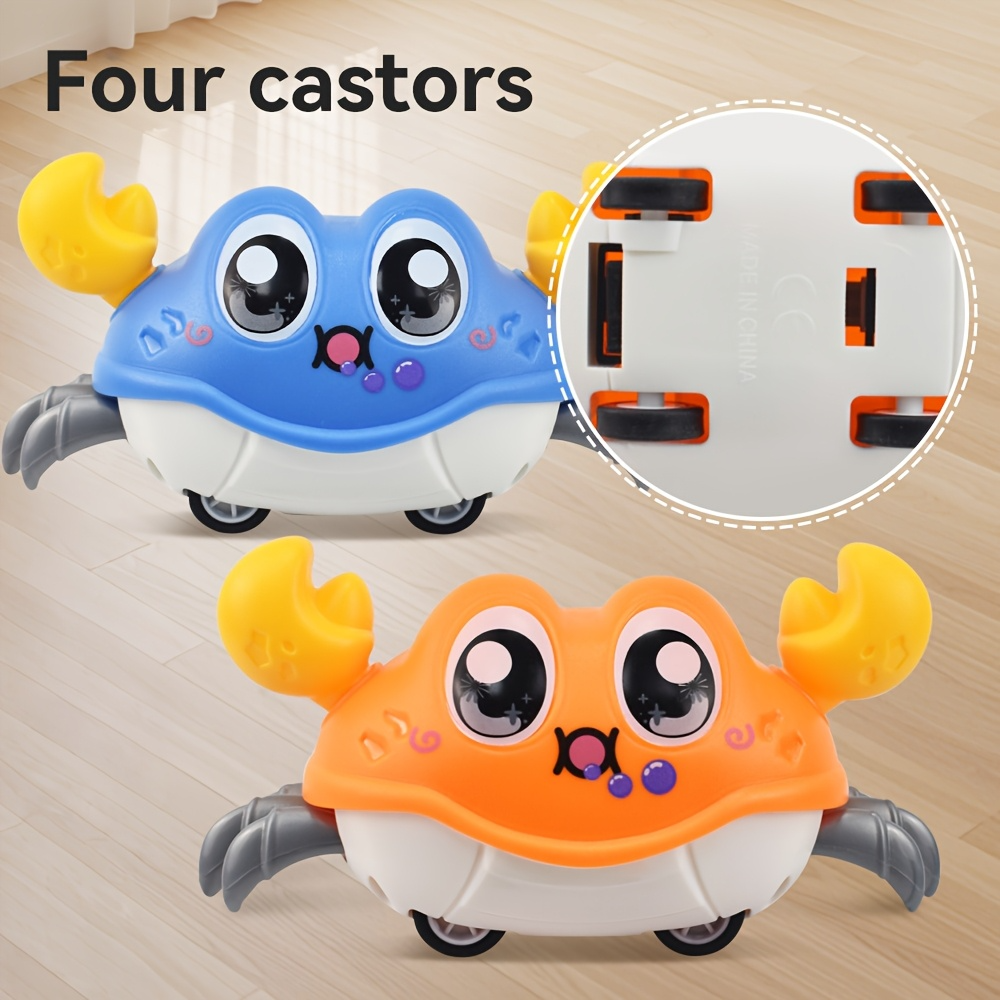 Fun Moving Crab Toy for Active Play, Double Loop Running, Crawling Game, Safe for 6 Months+