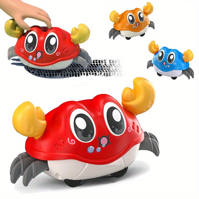 Fun Moving Crab Toy for Active Play, Double Loop Running, Crawling Game, Safe for 6 Months+