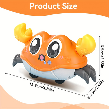 Fun Moving Crab Toy for Active Play, Double Loop Running, Crawling Game, Safe for 6 Months+