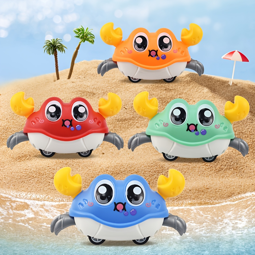 Fun Moving Crab Toy for Active Play, Double Loop Running, Crawling Game, Safe for 6 Months+