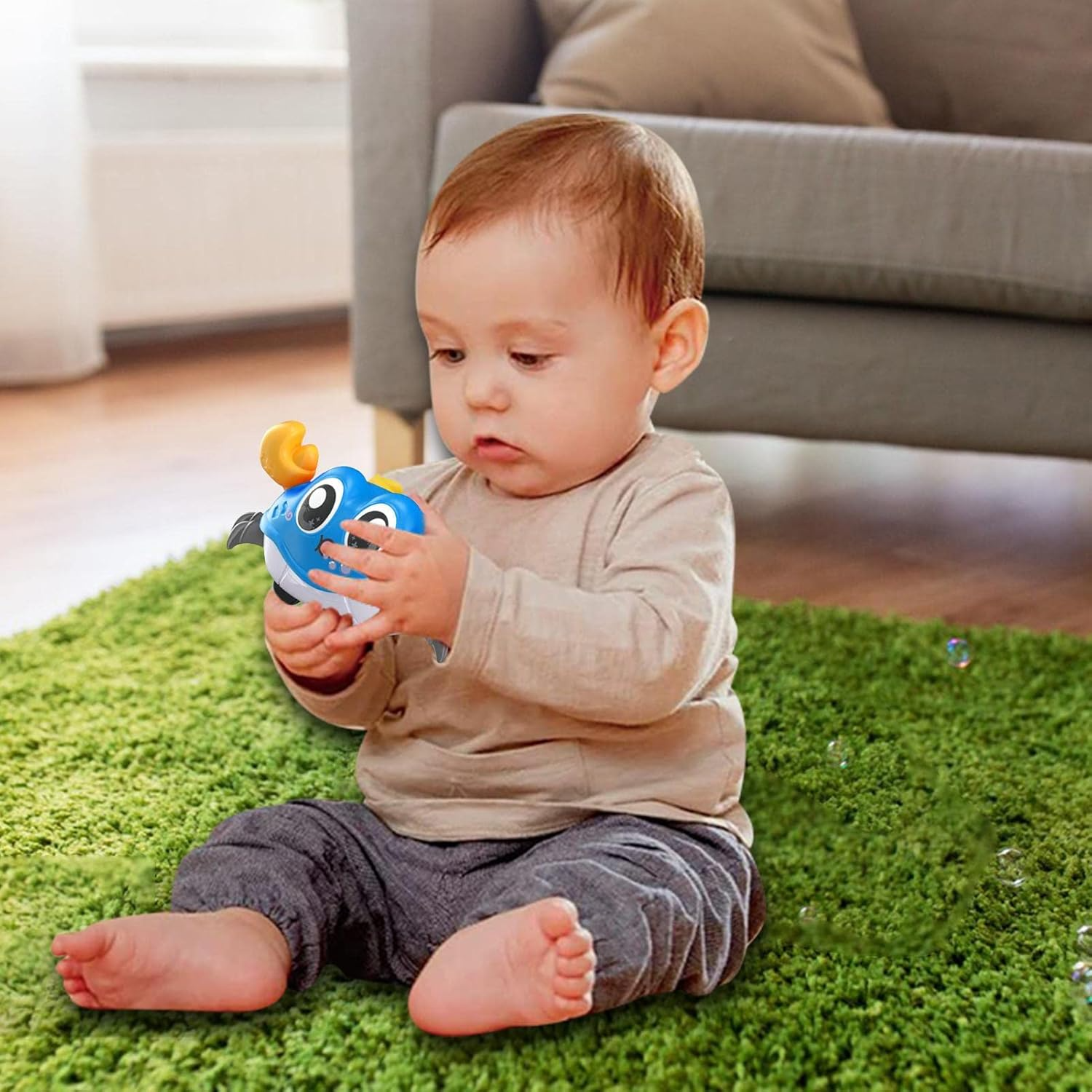 Fun Moving Crab Toy for Active Play, Double Loop Running, Crawling Game, Safe for 6 Months+