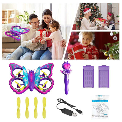 Glitter Butterfly Remote Control 2.4GHz with LED Lights – Safe for Ages 6+