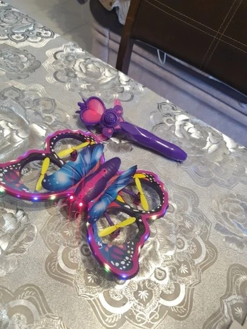 Glitter Butterfly Remote Control 2.4GHz with LED Lights – Safe for Ages 6+