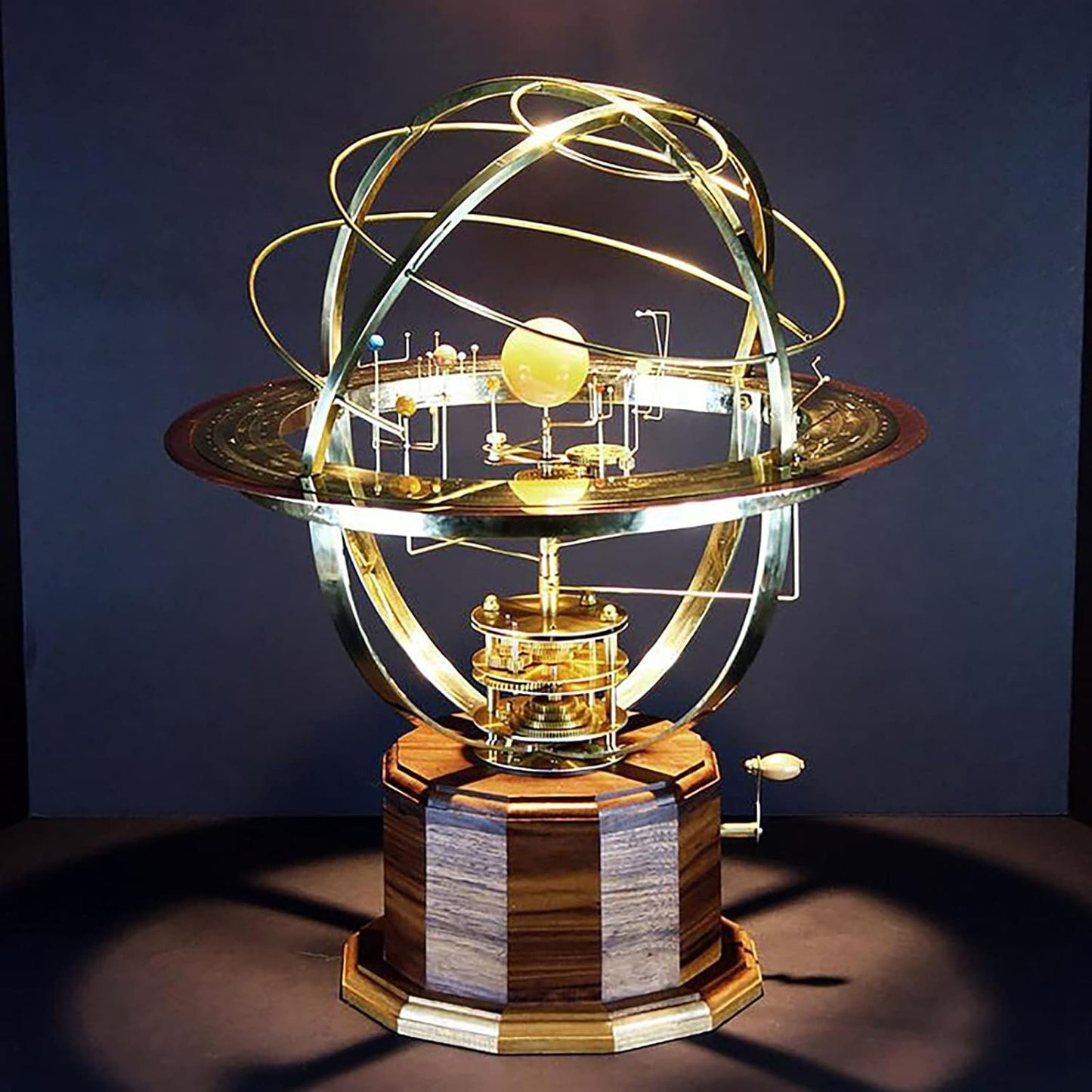Grand Orrery Solar System Model with Metal Planetary Orbit Display, Educational Astronomy Tool, Safe for Ages 6+