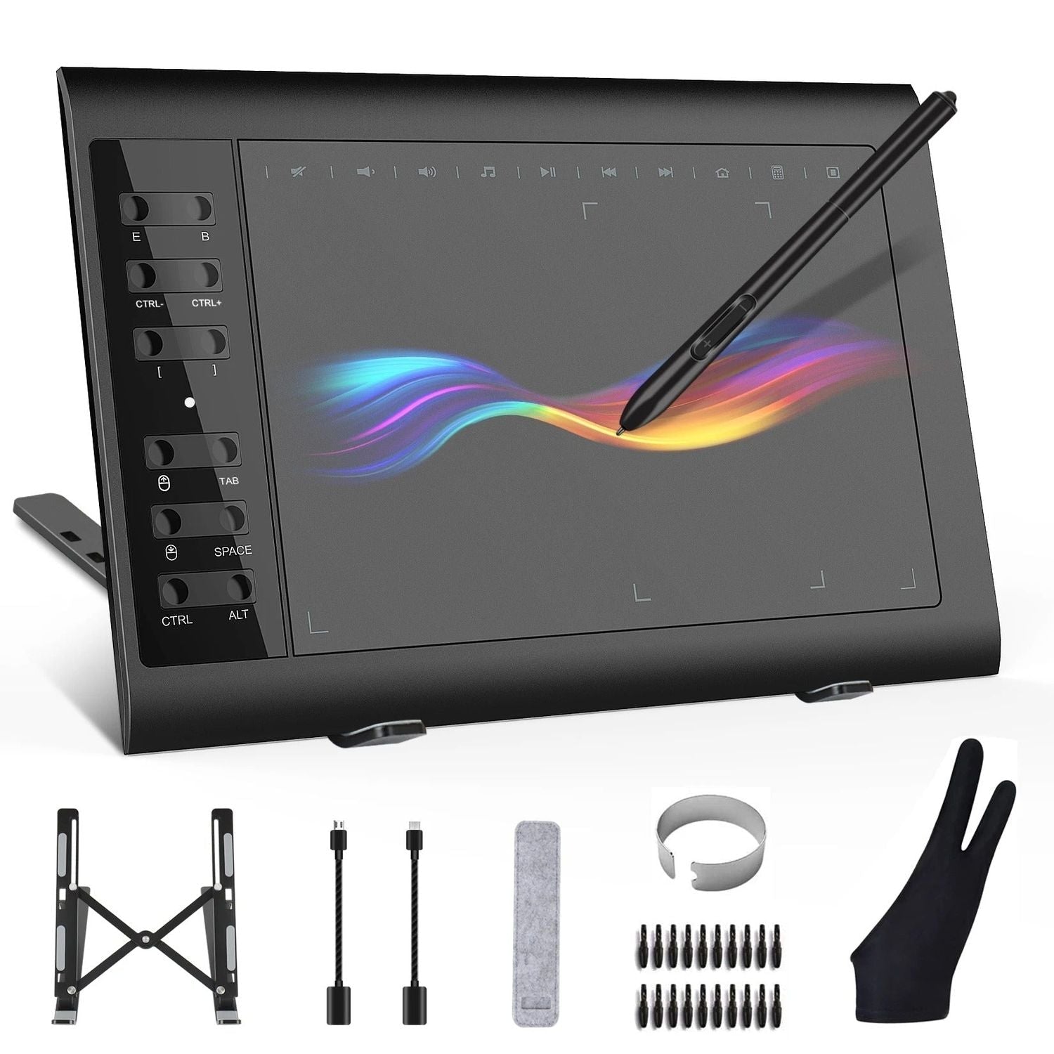 Graphics Drawing Tablet 8192 Pressure Levels with 22 Shortcuts
