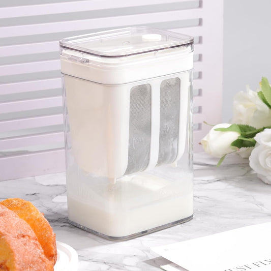 Greek Yogurt Strainer and Whey Separator With 400ml Capacity, Easy-Clean Design, Airtight Fridge Storage
