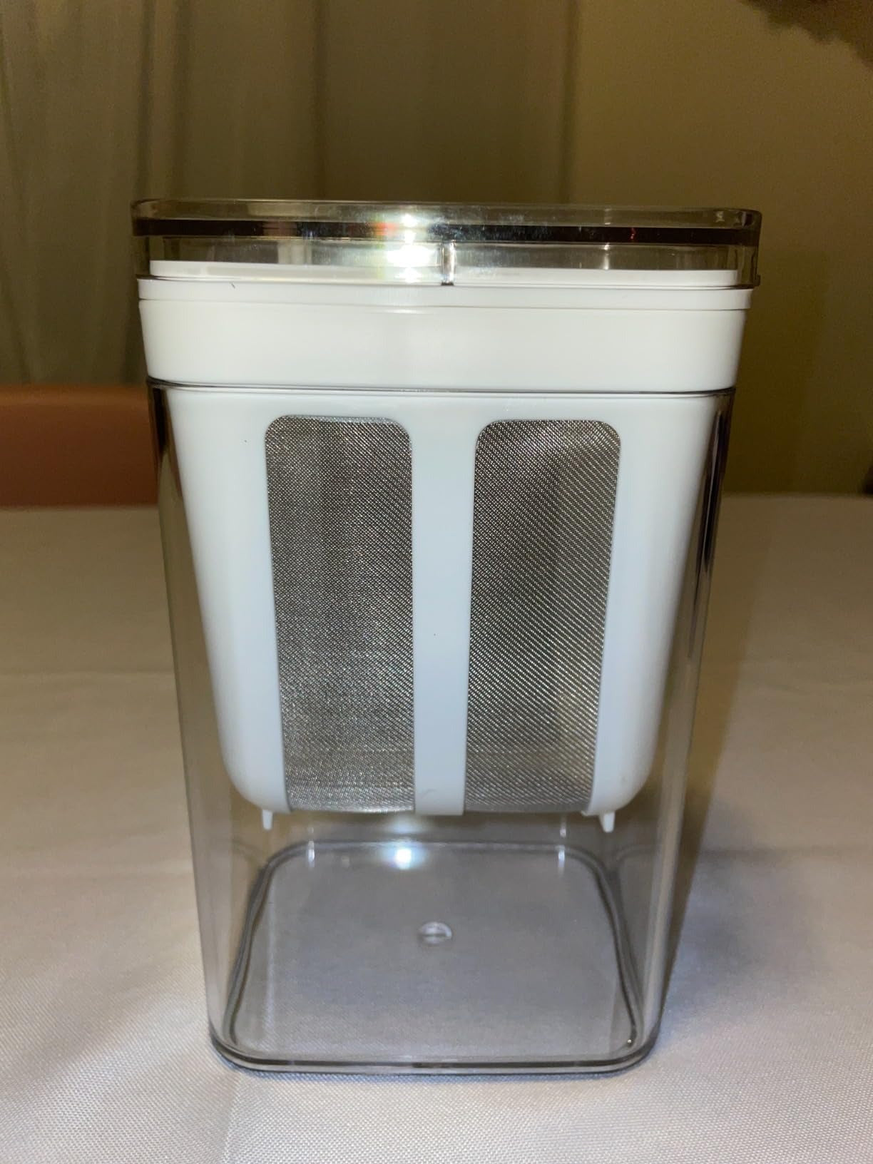 Greek Yogurt Strainer and Whey Separator With 400ml Capacity, Easy-Clean Design, Airtight Fridge Storage