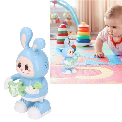 Guitarist Rabbit Toy with Music & Lights, Walking LED Bunny, Perfect Gift for Ages 3+