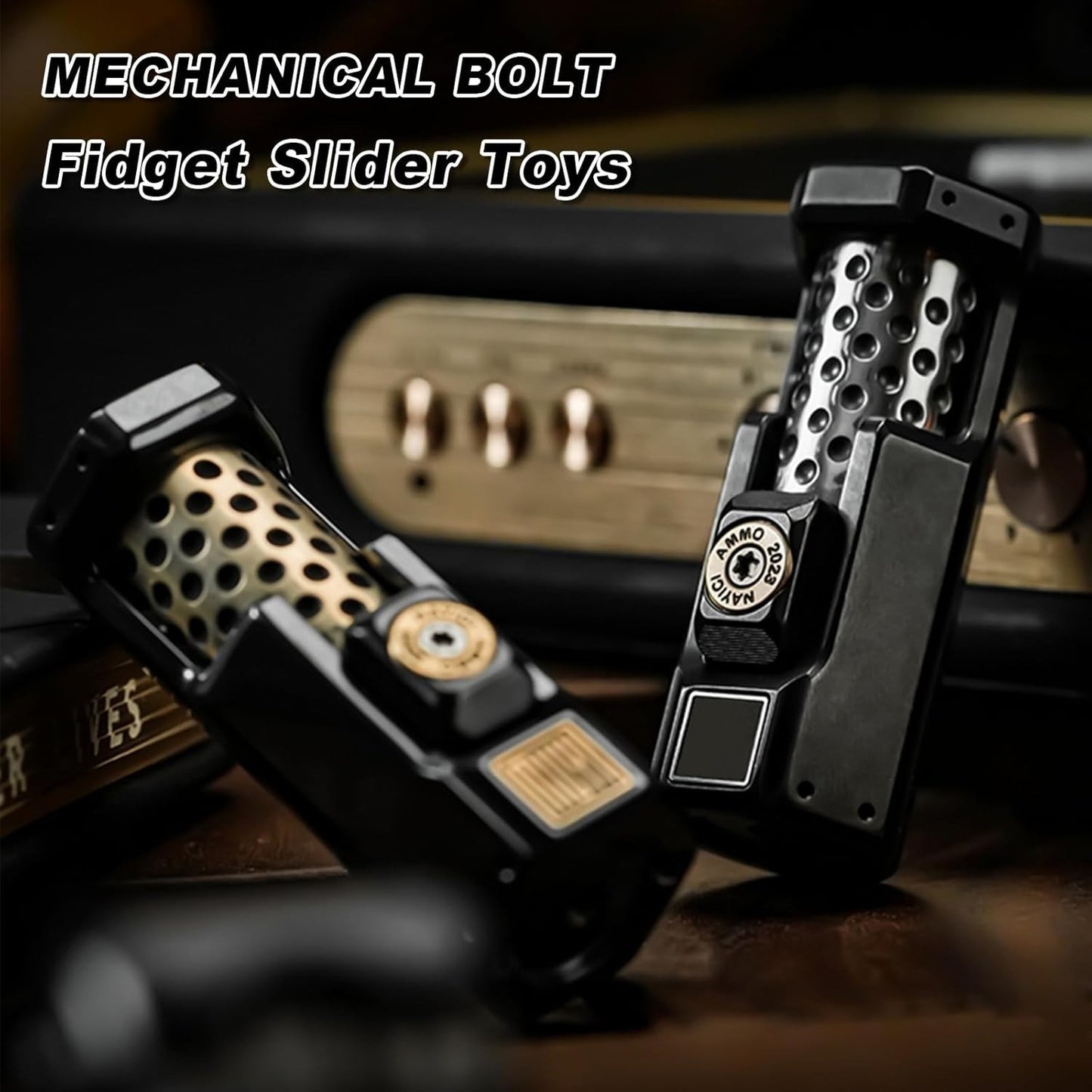 Gun Bolt Fidget Spinner – Sleek Metal EDC Haptic Slider for Ultimate Stress Relief, ADHD Focus and Office Desk Fun