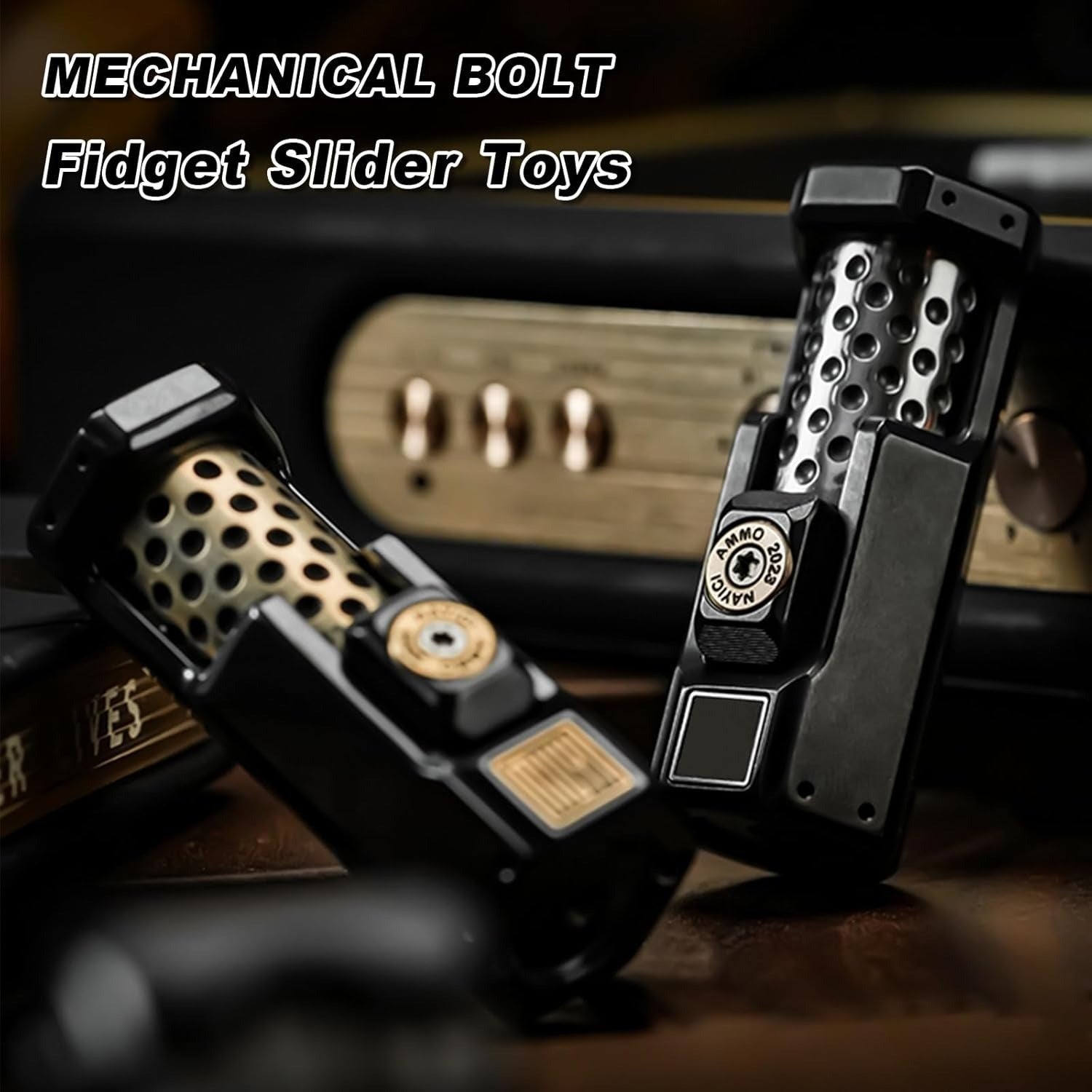 Gun Bolt Fidget Spinner – Sleek Metal EDC Haptic Slider for Ultimate Stress Relief, ADHD Focus and Office Desk Fun