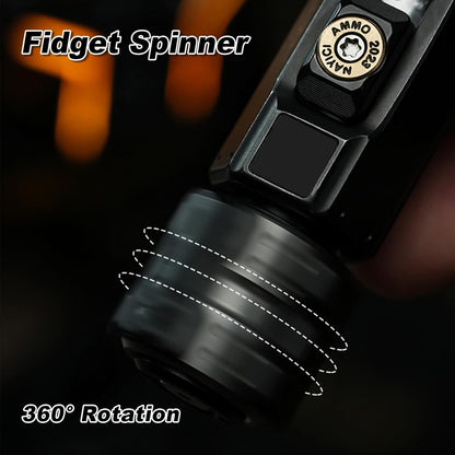 Gun Bolt Fidget Spinner – Sleek Metal EDC Haptic Slider for Ultimate Stress Relief, ADHD Focus and Office Desk Fun