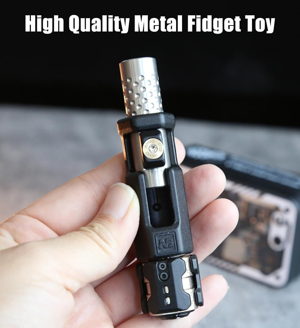 Gun Bolt Fidget Spinner – Sleek Metal EDC Haptic Slider for Ultimate Stress Relief, ADHD Focus and Office Desk Fun