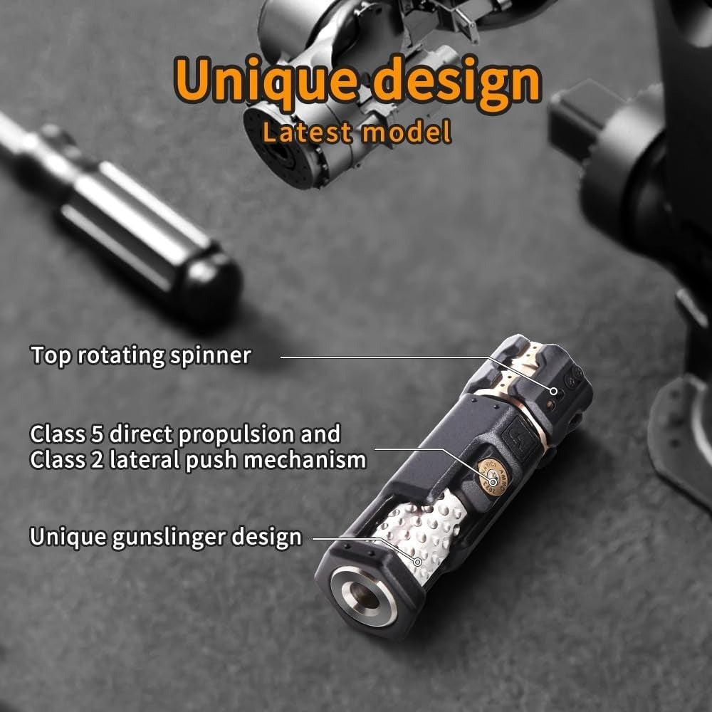 Gun Bolt Fidget Spinner – Sleek Metal EDC Haptic Slider for Ultimate Stress Relief, ADHD Focus and Office Desk Fun
