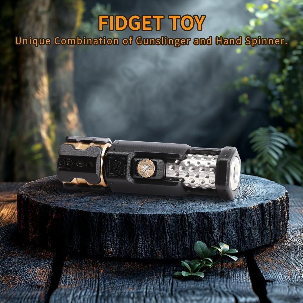 Gun Bolt Fidget Spinner – Sleek Metal EDC Haptic Slider for Ultimate Stress Relief, ADHD Focus and Office Desk Fun