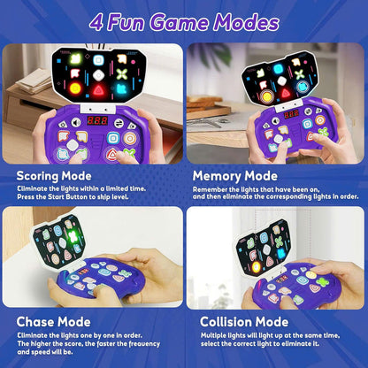Handheld Music Rhythm Game with Sound and Light, Foldable and Easy to Carry, Safe for Ages 3+