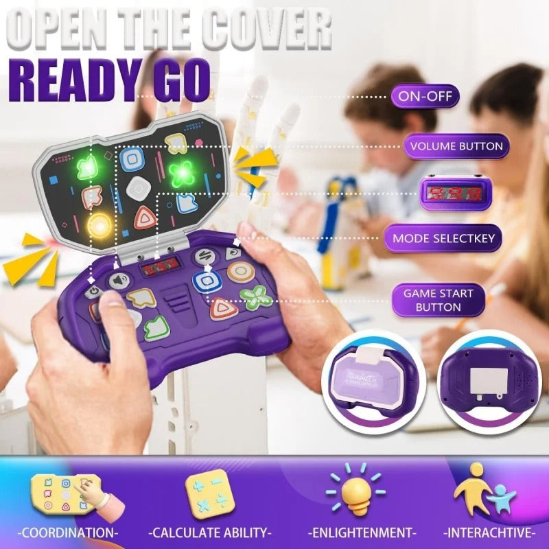 Handheld Music Rhythm Game with Sound and Light, Foldable and Easy to Carry, Safe for Ages 3+