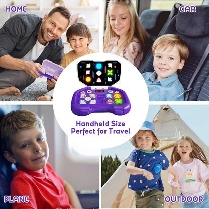 Handheld Music Rhythm Game with Sound and Light, Foldable and Easy to Carry, Safe for Ages 3+