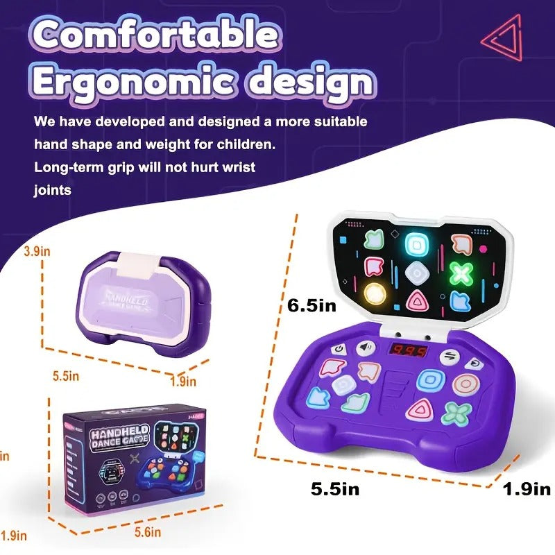 Handheld Music Rhythm Game with Sound and Light, Foldable and Easy to Carry, Safe for Ages 3+
