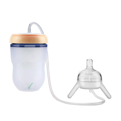 Hands-Free Baby Bottle, Feeding Bottle Kids Cup Children Training Silicone
