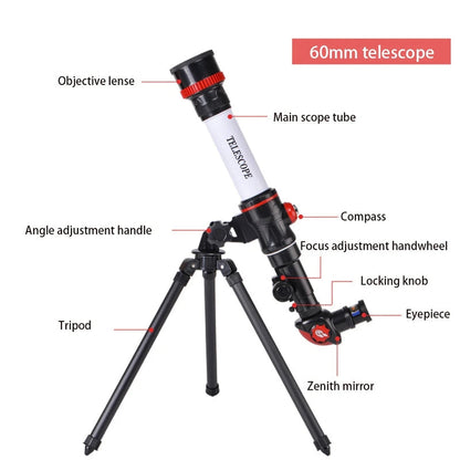 HD Astronomical Telescope with High Magnification for Stargazing