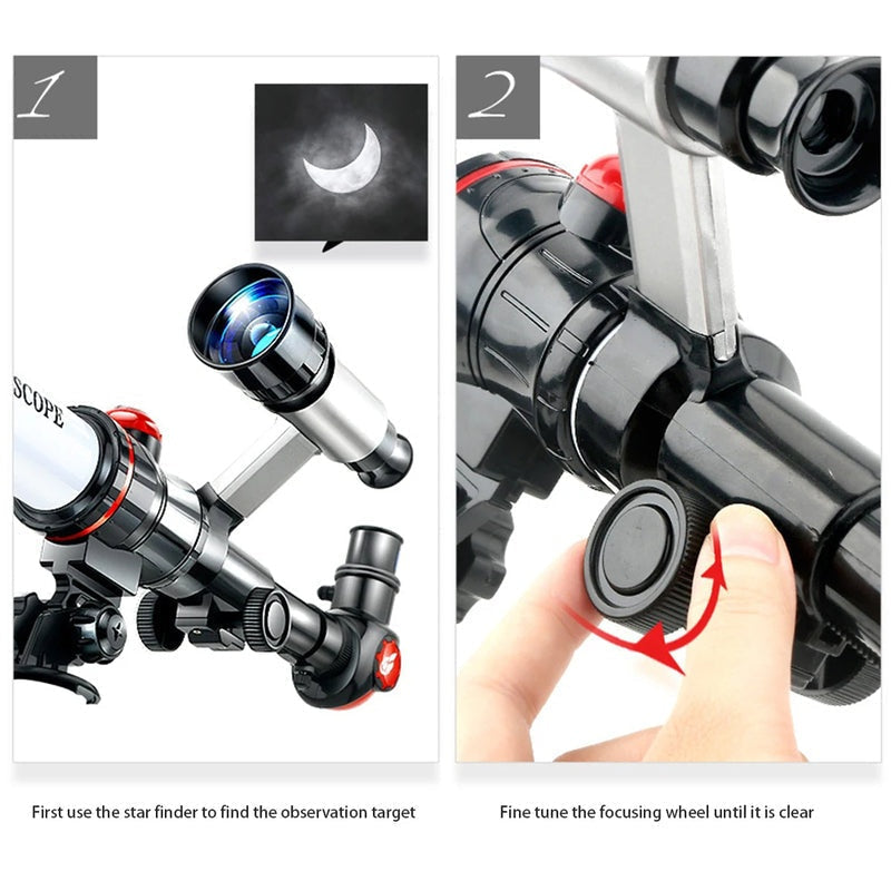 HD Astronomical Telescope with High Magnification for Stargazing