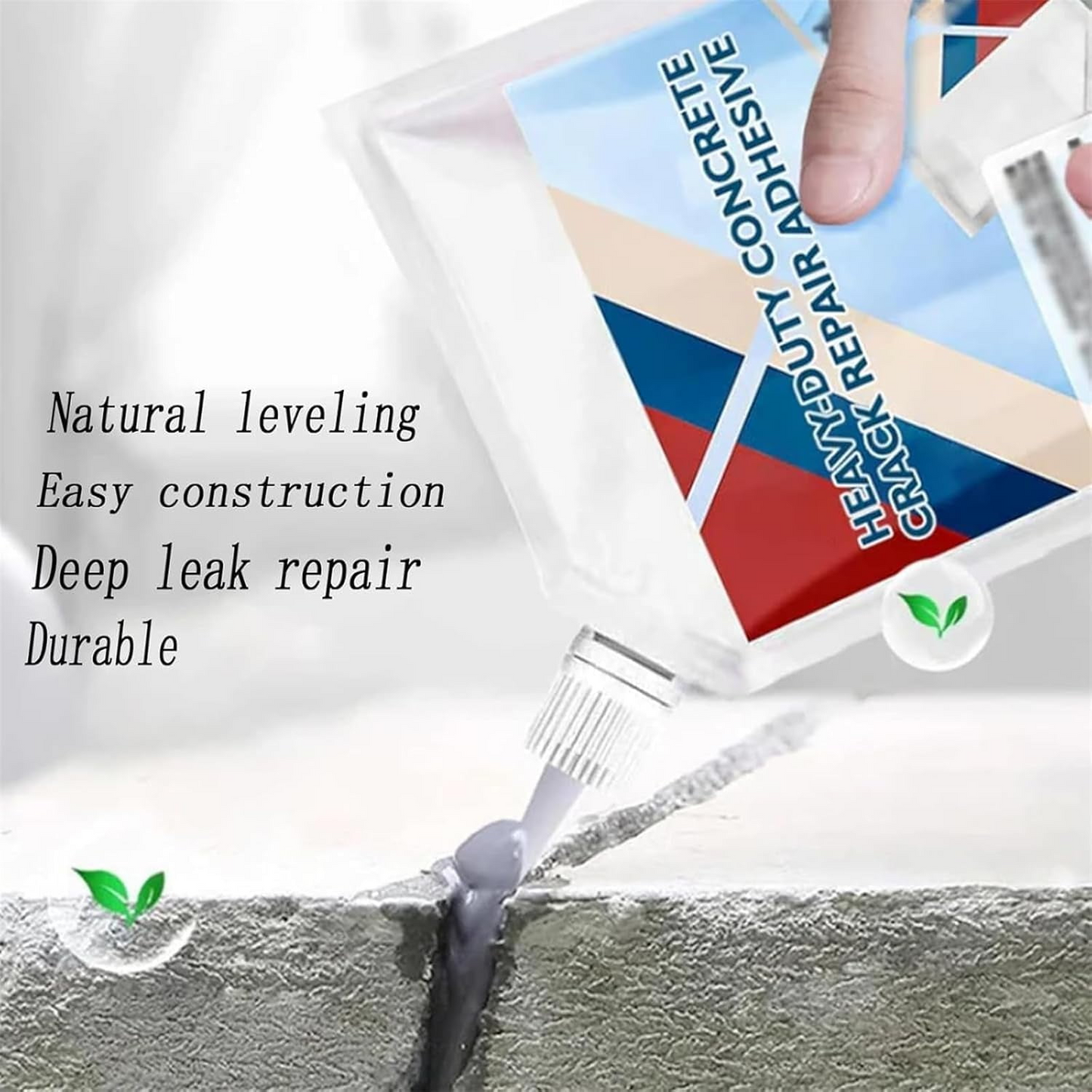 Heavy-Duty Concrete Repair Adhesive, Grouting Adhesive Sealer Outdoor Waterproof, Quick-Drying