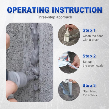 Heavy-Duty Concrete Repair Adhesive, Grouting Adhesive Sealer Outdoor Waterproof, Quick-Drying
