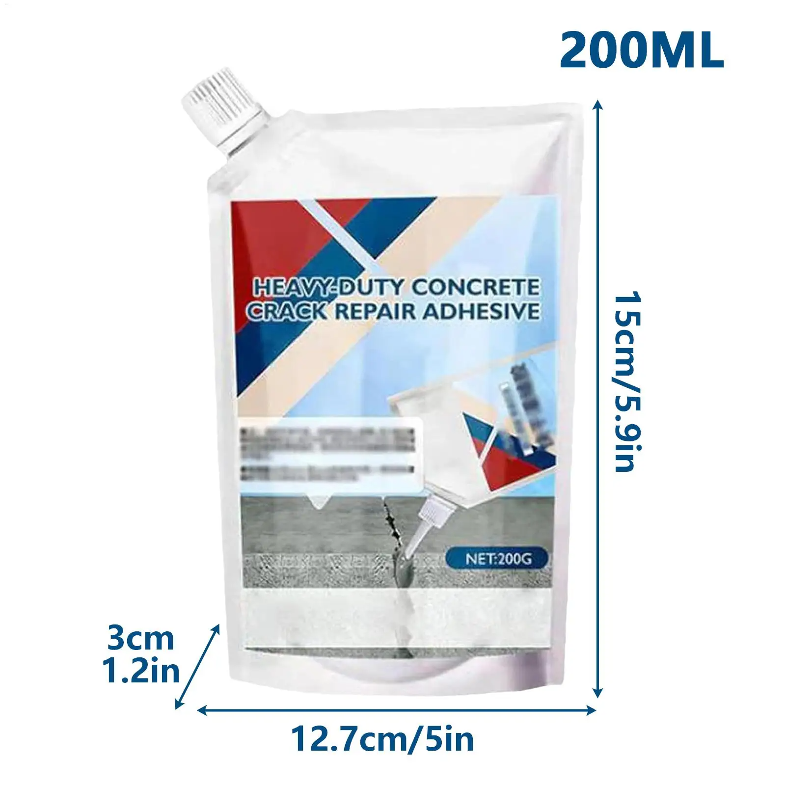 Heavy-Duty Concrete Repair Adhesive, Grouting Adhesive Sealer Outdoor Waterproof, Quick-Drying