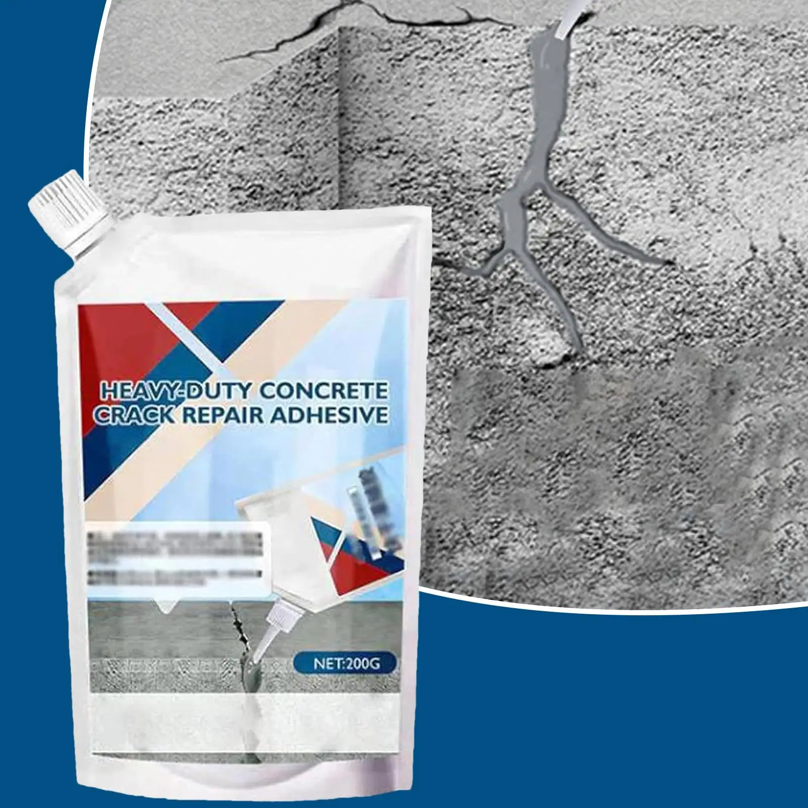 Heavy-Duty Concrete Repair Adhesive, Grouting Adhesive Sealer Outdoor Waterproof, Quick-Drying