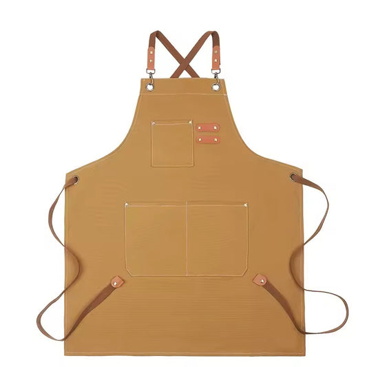 Heavy Duty Work Apron – Waterproof Canvas with Tool Pockets, Anti-wrinkle, Adjustable Straps