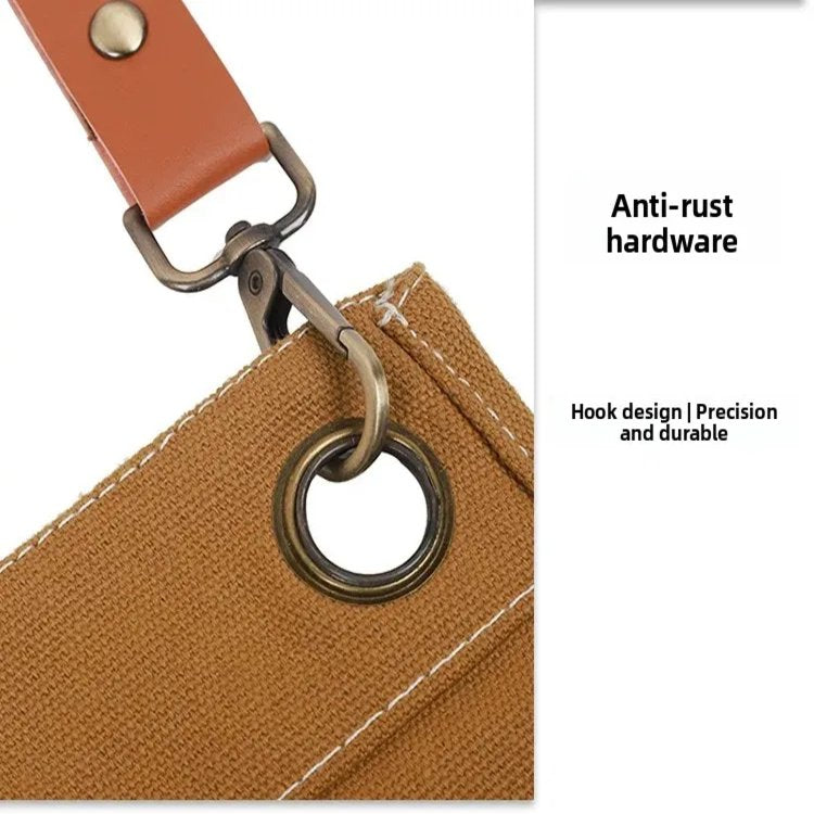 Heavy Duty Work Apron – Waterproof Canvas with Tool Pockets, Anti-wrinkle, Adjustable Straps