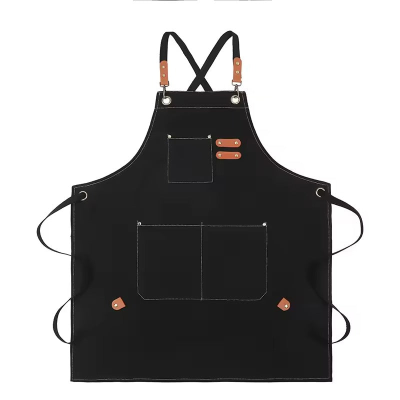 Heavy Duty Work Apron – Waterproof Canvas with Tool Pockets, Anti-wrinkle, Adjustable Straps