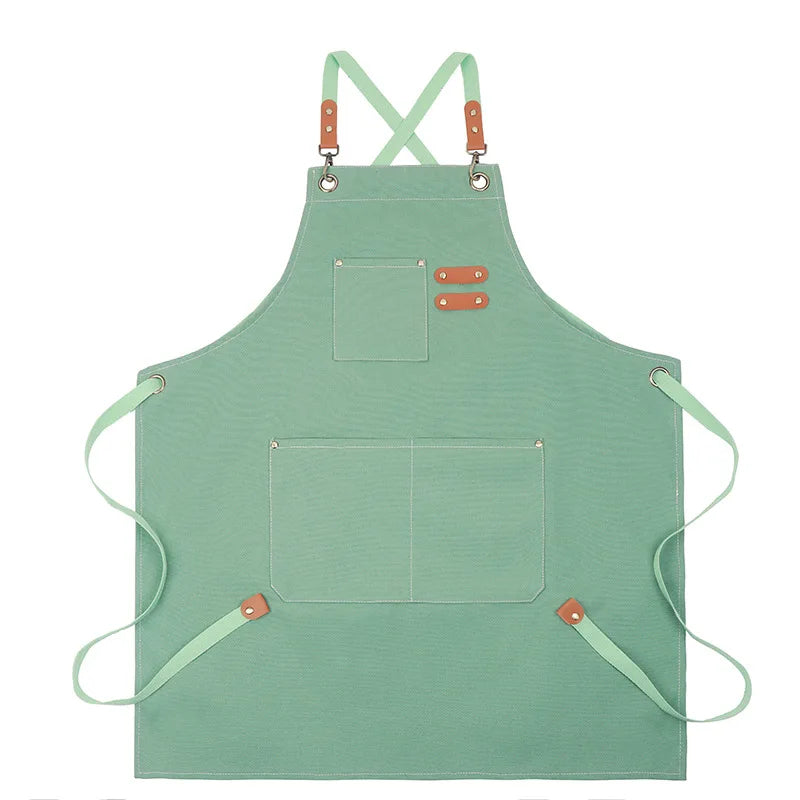 Heavy Duty Work Apron – Waterproof Canvas with Tool Pockets, Anti-wrinkle, Adjustable Straps